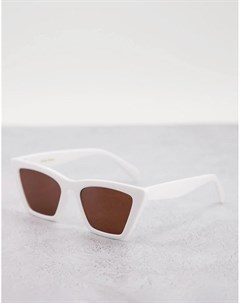 Солнцезащитные очки в белой оправе кошачий глаз & other stories