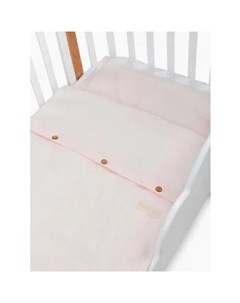 Комплект постельного белья белый и розовый Happy baby