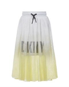 Двухслойная юбка с логотипом Dkny