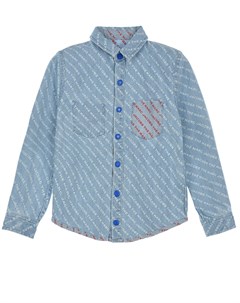 Голубая рубашка с накладными карманами Marc jacobs (the)