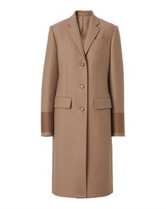 Светло коричневое шерстяное пальто Burberry