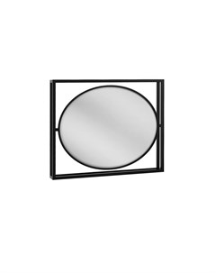 Зеркало loft черный 80x60x10 см R-home