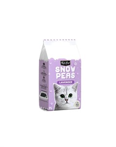 Snow Peas наполнитель для туалета кошки биоразлагаемый на основе горохового шрота с ароматом лаванды Kit cat