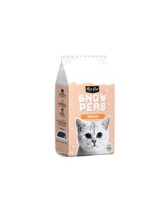 Snow Peas наполнитель для туалета кошки биоразлагаемый на основе горохового шрота с ароматом персика Kit cat
