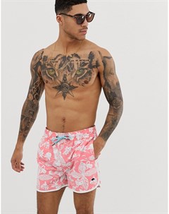 Розовые шорты для плавания с гавайским принтом Bellfield