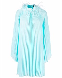 Плиссированное платье с перьями Styland
