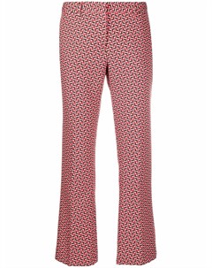 Укороченные брюки с геометричным принтом Pt01