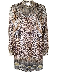 Шелковая рубашка с леопардовым принтом Camilla