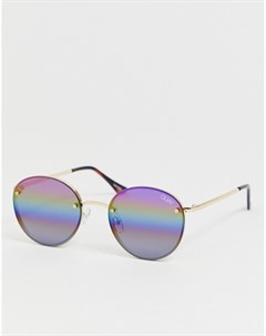 Фиолетовые круглые солнцезащитные очки farrah Quay australia