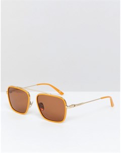 Квадратные солнцезащитные очки с двойной переносицей CK18102S Calvin klein