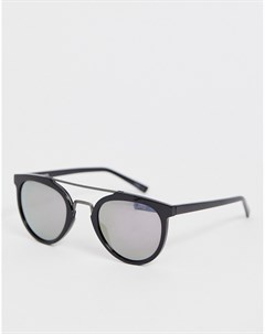 Черные блестящие солнцезащитные очки с темно серой планкой Levis Levi's®