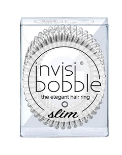 Резинка браслет для волос SLIM Chrome Sweet Chrome мерцающий серебряный 3096 Invisibobble
