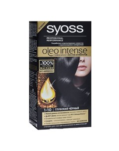 Oleo Intense Краска для волос 1 10 Глубокий чёрный 50мл Syoss