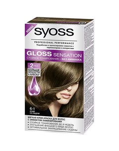 Gloss Sensation Краска для волос 6 1 Кофе со льдом 115 мл Syoss