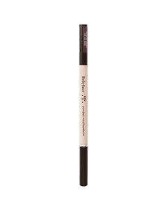 Карандаш для бровей Бейбифейс 01 темно коричневый Babyface Powdery Wood Eyebrow 01 Dark Brown 1 1 г It's skin