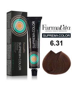 6 31 краска для волос темный блондин золотисто пепельный SUPREMA 60 мл Farmavita