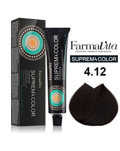 4 12 краска для волос каштановый пепельный ирис SUPREMA 60 мл Farmavita