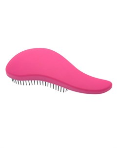 Щетка массажная для легкого расчесывания волос мини с ручкой цвет розово черный Dewal beauty