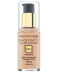 Основа тональная 50 Facefinity All Day Flawless 3 in 1 natural Max factor