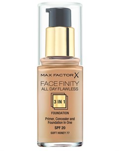 Основа тональная 77 Facefinity All Day Flawless 3 in 1 soft honey Max factor