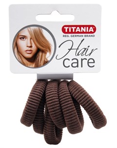 Резинки для волос коричневые 3 5 см 6 шт уп 7872 Titania