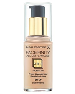 Основа тональная 40 Facefinity All Day Flawless 3 in 1 light ivory Max factor