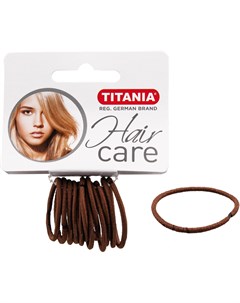 Резинки для волос коричневые 3 см 12 шт уп 7801 Titania