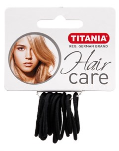 Резинки для волос черные 3 см 12 шт уп 7800 Titania
