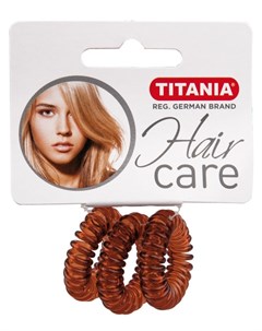 Резинки для волос коричневые пружина 2 5 см 3 шт уп 7915 Titania