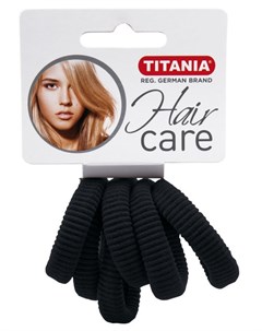 Резинки для волос черные 3 5 см 6 шт уп 7871 Titania