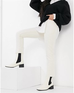Белые джинсы прямого кроя с завышенной талией Tora Object