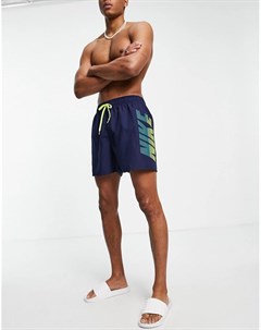 Темно синие волейбольные шорты длиной 5 дюймов Swimming Rift Nike