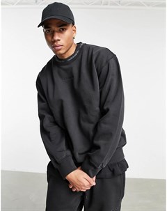 Окрашенный свитшот в рубчик черного цвета Premium Sweats Adidas originals