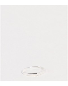 Кольцо из стерлингового серебра с дизайном в стиле печатки ASOS DESIGN CURVE Asos curve