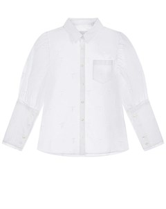 Белая рубашка с объемными рукавами Burberry