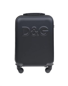 Черный чемодан с логотипом 30х20х43 см Dolce&gabbana
