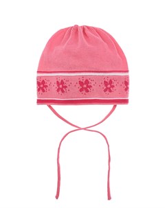 Розовая шапка с цветами Maximo