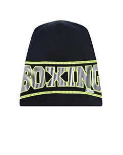 Темно синяя шапка с принтом Boxing Il trenino