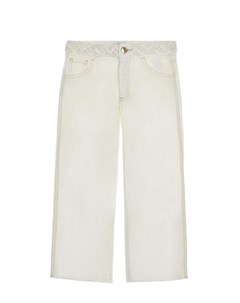 Белые брюки с плетеным поясом Chloe