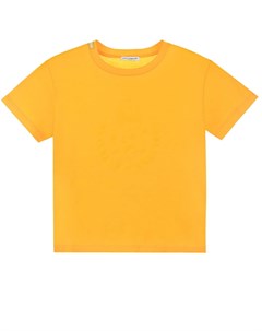 Желтая футболка с логотипом в тон Dolce&gabbana