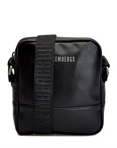 Черная сумка мессенджер с зернистой текстурой Bikkembergs