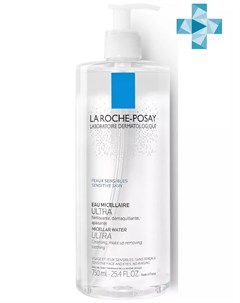 Мицеллярная вода для очищения чувствительной кожи лица и глаз Ultra 750 мл Physiological Cleansers La roche-posay