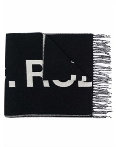 Шерстяной шарф вязки интарсия с логотипом A.p.c.