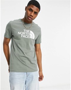 Зеленая футболка The north face