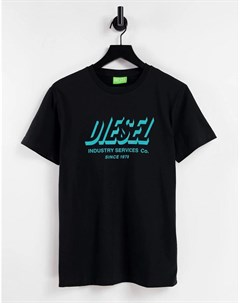 Черная футболка с логотипом T Diegos A5 Diesel