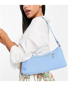 Голубая нейлоновая сумка на плечо с молнией London Exclusive My accessories