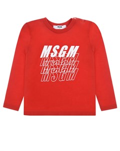 Красная толстовка с логотипом детская Msgm