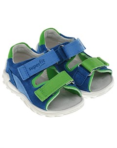 Синие сандалии с цветными липучками Superfit