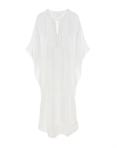 Белое платье с вышивкой пайетками 120% lino