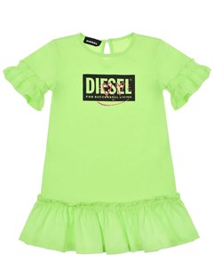 Салатовое платье с рюшами Diesel